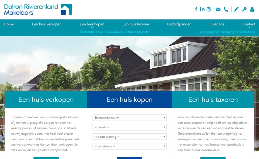 Nieuwe website voor Dolron Rivierenland Makelaars