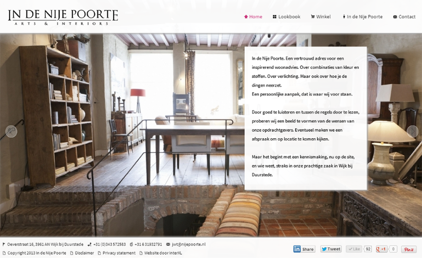 New website for In de Nije Poorte