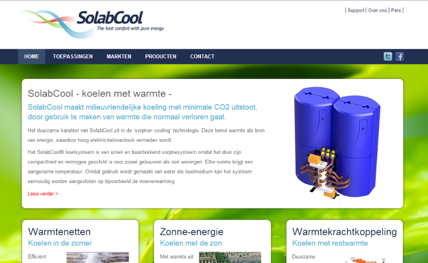 Responsive website met CMS voor SolabCool