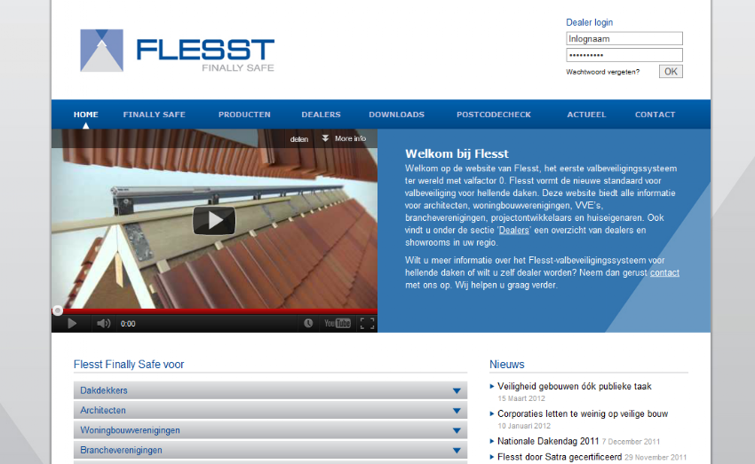 Website met configuratie- en bestelplatform voor Flesst