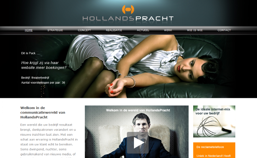 Technical realization website Advertising agency HollandsPracht