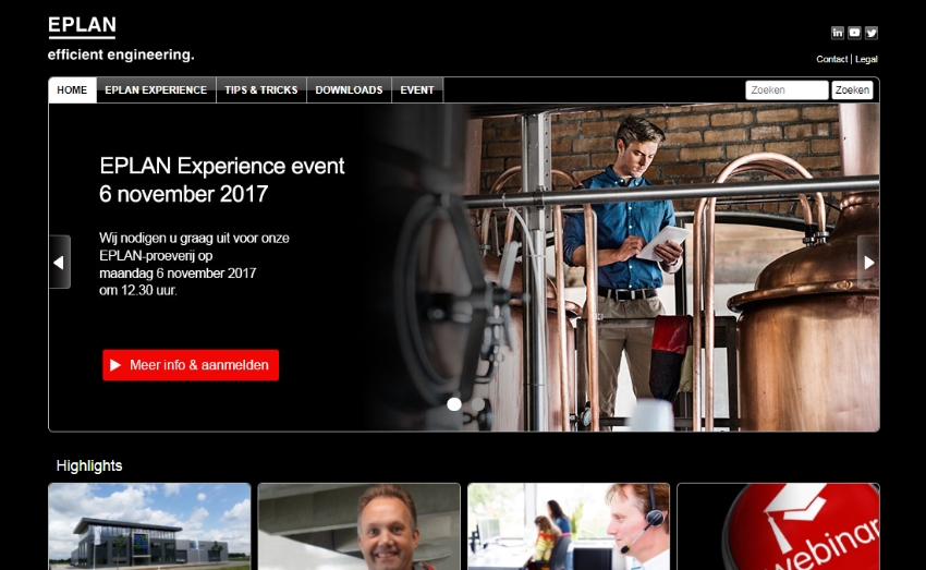 New theme website for EPLAN: EPLAN Experience