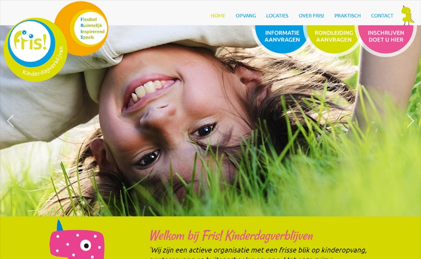 Nieuwe website voor Fris! Kinderdagverblijven