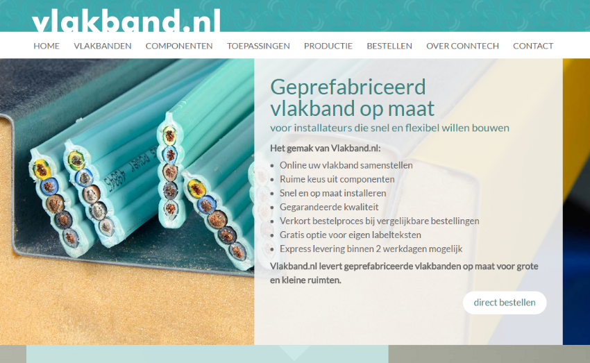 Vlakband.nl and order portal for Conntech