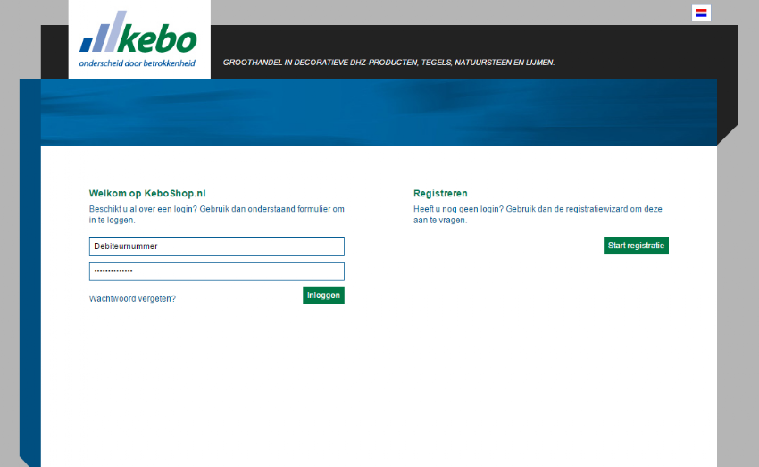 Client portal and order intake system for Kebo